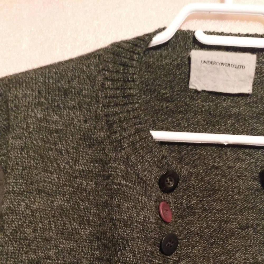 UNDERCOVER JAPAN Aviator bomber quilted puffer Wool Jacket Color Coal Men medium - Picture 5 of 9